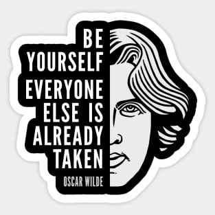 Oscar Wilde Inspirational Quote: Be Yourself Sticker